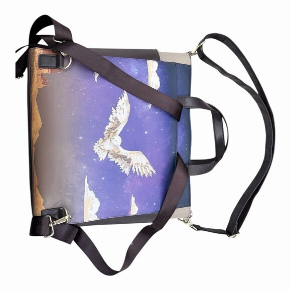 Harry Potter Hogwarts  Convertible Backpack & Tote Crossbody Bag Loungefly - Picture 6 of 16